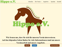 Tablet Screenshot of hippo-ev.de